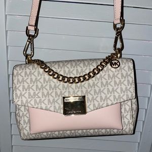 Michael Kors Lita Medium Two-Tone Logo Crossbody Bag